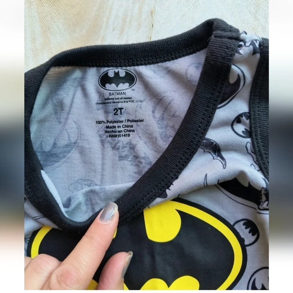 Batman Toddler Boys Pajama Set Shorts Tank Top Size 2T New With Tags